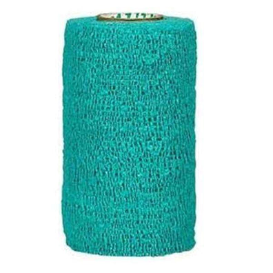 Bandage CoFlex Compression Elastic 1"x5yd Latex Non-Sterile Cohesive Teal 30/Bx - Surgical Supplies NY